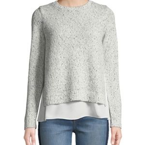 Club Monaco Kaelene mixed media pullover sweater